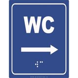 Placute braille wc sageata in dreapta pentru nevazatori